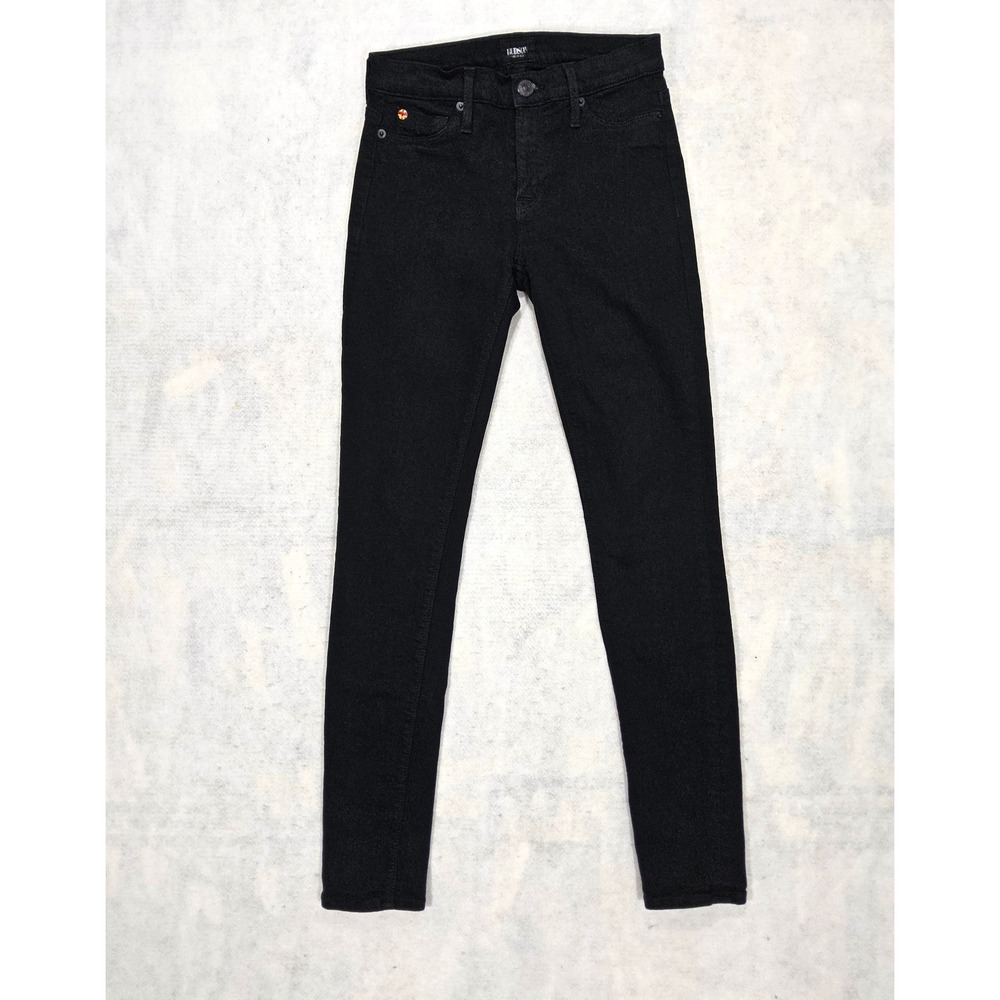 Hudson Jeans Womens 26 Nico Super Skinny Midrise Black Made In USA Stretch Ankle